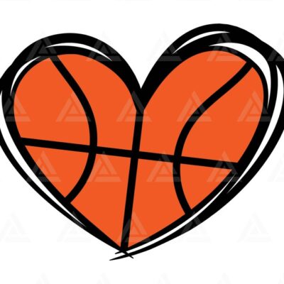 1076 Basketball Heart Svg Basketball Love Svg Basketball Player Kid Basketball Mom Svg Cut File Cricut Silhouette Png Pdf Vector Stencil