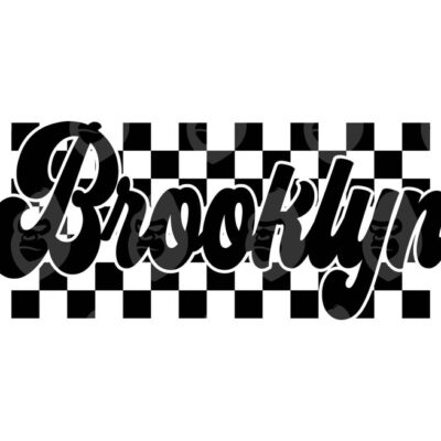 10784 Brooklyn Svg Brooklyn Png Retro Checkered Svg America State Vector Cut file Cricut Silhouette Pdf Png Dxf