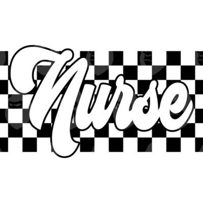 10833 Retro Checkered Nurse Svg Nurse Png Nurse T shirt Nurse Life Nurse Mom Med Student Vector Cut file for Cricut Silhouette