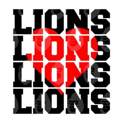 10869 Stacked Lions Svg Lions Png Run Lions Lions Team Svg Sport Jersey Font Vector Cut file Cricut