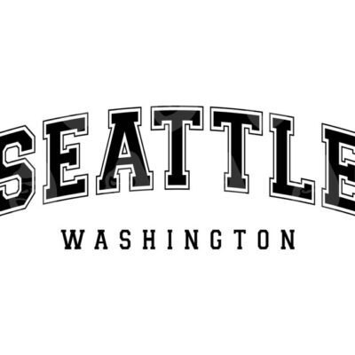 10877 Seattle Washington Svg Seattle Washington Png Arched Varsity Font Svg America State Vector Cut file Cricut Silhouette