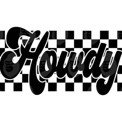 10879 Retro Checkered Howdy Svg Howdy Png Cowboy Svg Western Svg Wild West Svg Country Svg Vector Cut file for Cricut Silhouette