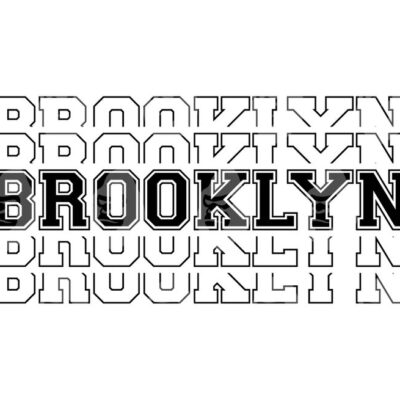 10900 Brooklyn Svg Brooklyn New york Png Stacked Varsity Font Svg America State Vector Cut file Cricut Silhouette Pdf Png Dxf