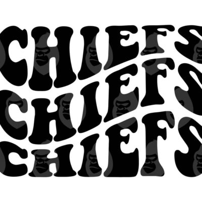 10922 Chiefs Wavy Stacked Svg Go Chiefs Svg Chiefs Team Retro Vintage Groovy Font Vector Cut file Cricut Silhouette Sticker Pdf Png Dxf