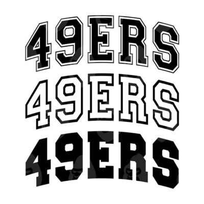 10932 49ers Svg 49ers Arched Varsity Font Go 49ers Svg 49ers Jersey 49ers Team Mascot Vector Cut file Cricut Silhouette Pdf Png Dxf