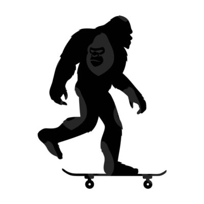 10934 Bigfoot Skateboard Svg Skater Big Foot Svg Bigfoot Png Yeti Svg Sasquatch Svg Vector Cut file Cricut Silhouette