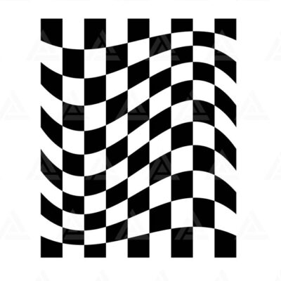 1094 Wavy Checkered Svg Checkerboard Svg Wrap Checkered Retro Geometric Background Square Pattern Cut File Cricut Png Pdf Vector