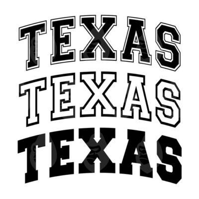 10964 Texas Svg Texas Png Varsity Font Svg College Font Arched Text America State Vector Cut file Cricut Silhouette