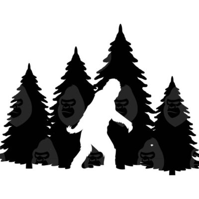 10965 Bigfoot Svg Forest Svg Big Foot Woods Svg Yeti Svg Sasquatch Svg Vector Cut file Cricut Silhouette Sticker Decal Pdf Png Dxf Eps