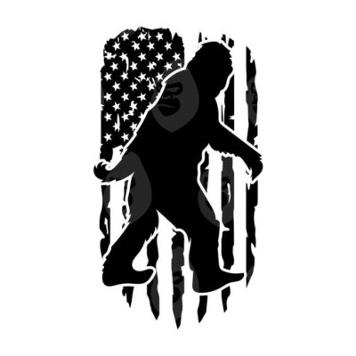 10966 Bigfoot Distressed American Flag Svg Big Foot Svg Yeti Svg Sasquatch Svg USA Flag Vector Cut file for Cricut Pdf Png Dxf Silhouette