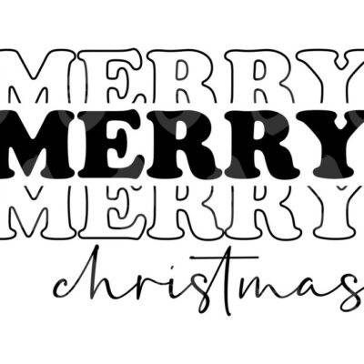 11027 Merry Christmas Svg Merry Christmas Png Xmas T shirt Svg Christmas Sublimation Stacked Text Vector Cut file for Cricut Silhouette