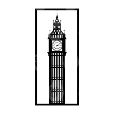 11035 Big Ben Svg Big Ben Png Rectangle Frame Svg London Big Ben Sublimation Big Ben Clipart Vector Cut file Cricut Silhouette