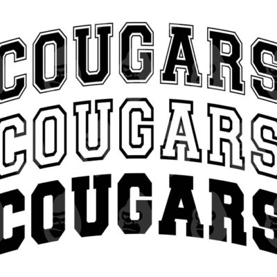 11062 Cougars Svg Cougars Arched Varsity Font Go Cougars Png Cougars Jersey Cougars Team Mascot Vector Cut file Cricut