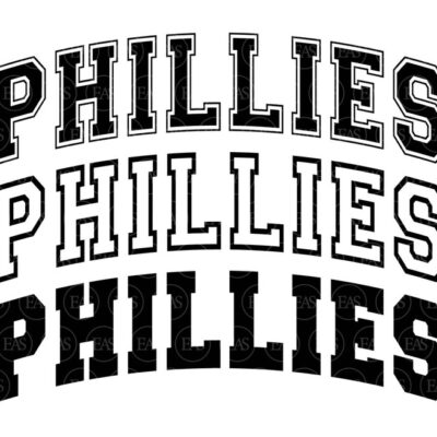 11065 Phillies Svg Phillies Arched Varsity Font Go Philadelphia Svg Phillies Jersey Phillies Team Mascot Vector Cut file Cricut Pdf Png Dxf