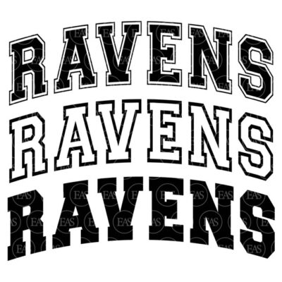 11067 Ravens Svg Ravens Arched Varsity Font Go Ravens Svg Ravens Jersey Ravens Team Mascot Vector Cut file Cricut Pdf Png Dxf