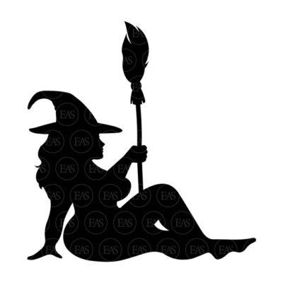 11069 Witch Thick Curvy Mudflap Girl Svg Chubby Girl Mudflap Svg Trucker Girl Halloween Vector Cut file Cricut Silhouette Pdf Png Dxf