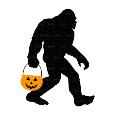 11072 Bigfoot Svg Halloween Trick or Treat Big Foot Yeti Sasquatch Vector Cut file Cricut Silhouette Sticker Decal Pdf Png Dxf