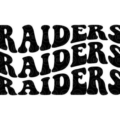 11083 Raiders Wavy Stacked Svg Go Raiders Svg Raiders Team Retro Vintage Groovy Font Vector Cut file Cricut Silhouette Sticker Pdf Png Dxf