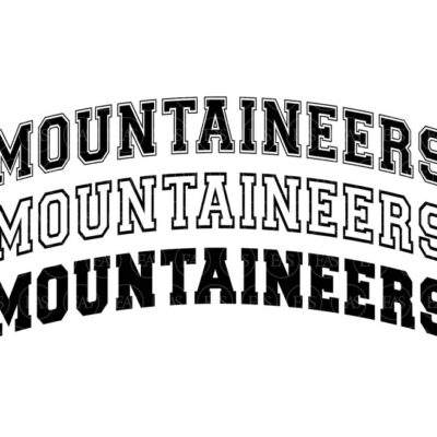 11098 Mountaineers Svg Mountaineers Arched Varsity Font Go Mountaineers Svg Mountaineers Team Jersey Vector Cut file Cricut Pdf Png Dxf