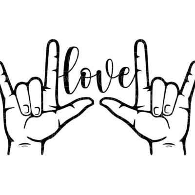 11103 I Love You Hand Sign Svg Love Script Svg ASL Sign Language Svg Vector Cut file Cricut Silhouette Sticker Decal Stencil Pdf Png Dxf