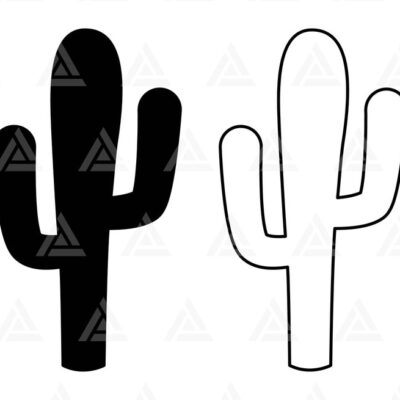 1147 Cactus Svg Succulent Svg Outlined Cactus Svg Plant Svg Texas Austin Western Wild West Cut File Cricut Png Pdf Vector Stencil