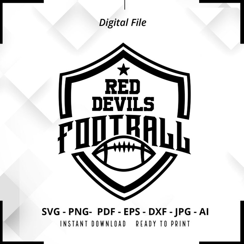 1154 Red Devils Football SVG PNG Red Devils svg Football svg Red Devils Shirt svg Red Devils Cheer svg Red Devils Mom svg Football Shirt svg