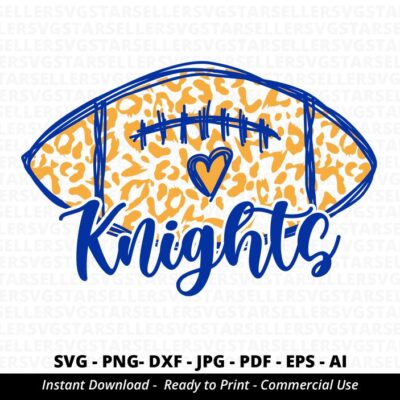 1173 Knights Football SVG Knights svg Team Mascot Knights Heart svg School Team svg Knights Cheer svg Knights Mascot svg American Football Cricut