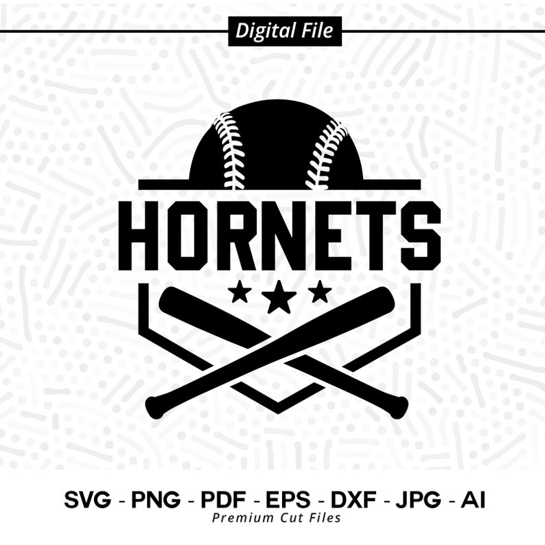 1176 Baseball SVG PNG Hornets Baseball svg Hornet Baseball Hornet Hornet Softball svg Cricut svg Sublimation Cut file SVG for Shirts