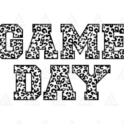 1178 Leopard Game Day Svg Cheetah Game Day Vibes Baseball Football Soccer Basketball Hockey Cut File Cricut Silhouette Png Pdf Vector