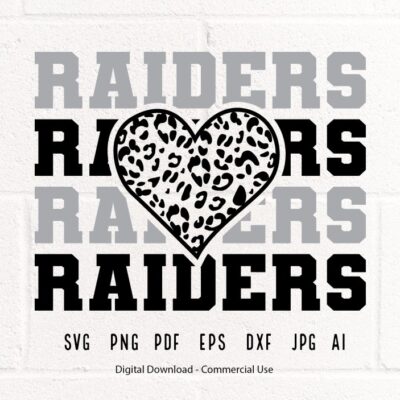 1191 Raider Heart svg Raider Raiders Heart svg png Sublimation Heart Clipart Cricut svg eps Cheer svg SVG for Shirts SVG for Cricut