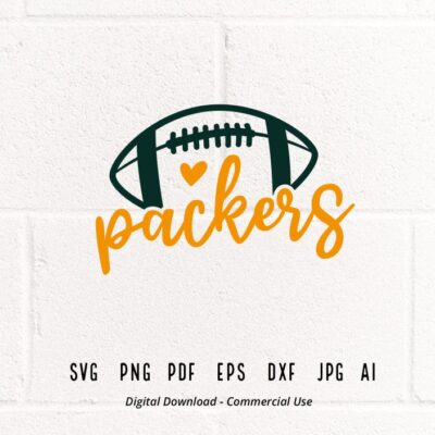 1194 Packers SVG Packers Mascot svg Packers Heart svg Packers School Team svg Packers Cheer svg Packers Vibes svg School Spirit svg Cricut svg