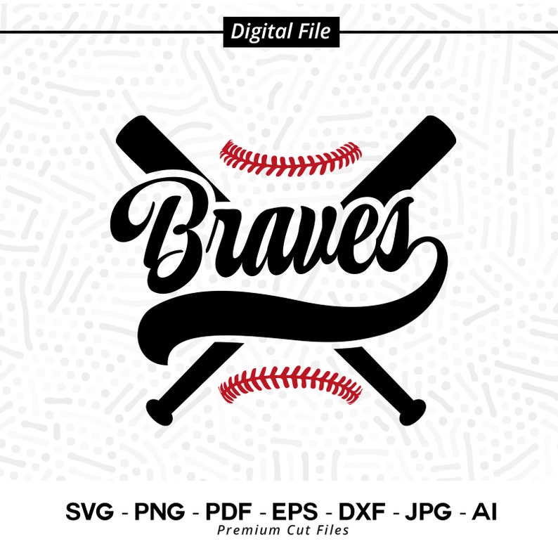 1197 Baseball SVG PNG Brave Baseball Brave Braves Baseball svg Cricut svg Digital Download Sublimation Baseball Clipart Cut file svg