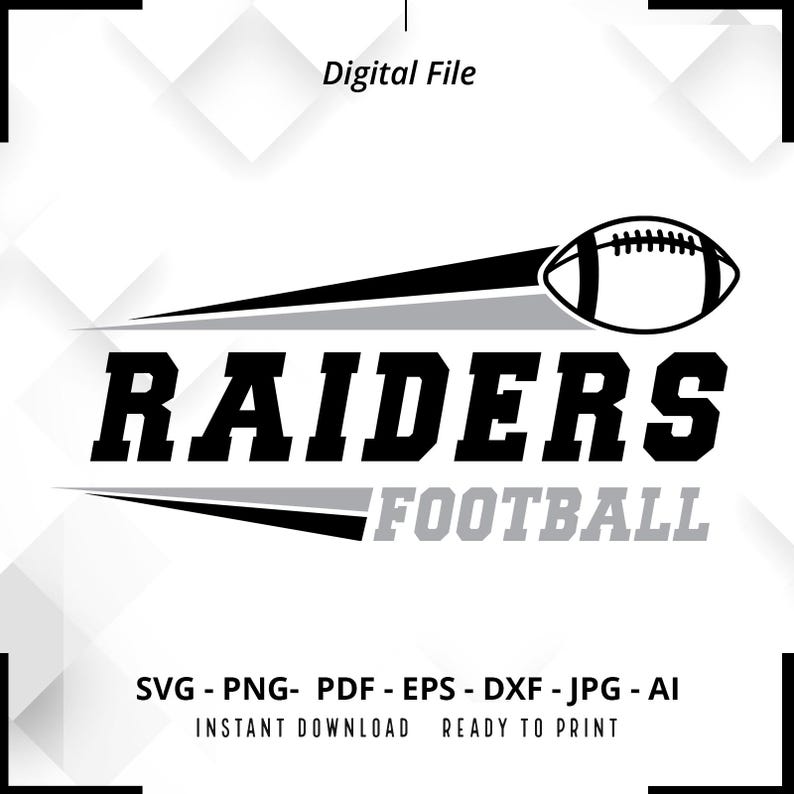 1207 Raiders Football SVG PNG Raiders svg Raiders Mascot svg Raiders Shirt svg Raiders Cheer svg School Spirit svg Raiders Pride svg Cricut