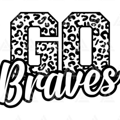 1212 Go Braves Leopard Svg Go Braves Football Svg Run Braves Svg Cheer Mom T Shirt Cut File Cricut Png Pdf Vector Stencil