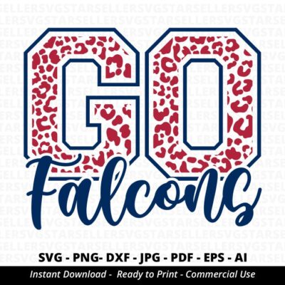 1217 Leopard Go Falcons SVG Falcons Cheer svg Falcons Mascot svg Cheer Little Mom Falcons Shirt svg School Team svg School Spirit svg Cricut