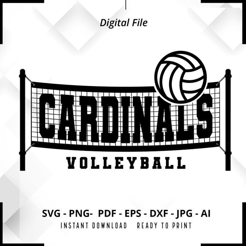 1221 Cardinals Volleyball SVG PNG Cardinals svg Cardinals Cheer svg Volleyball svg Cardinals Mom Cardinals Shirt svg Cardinals Pride Cricut