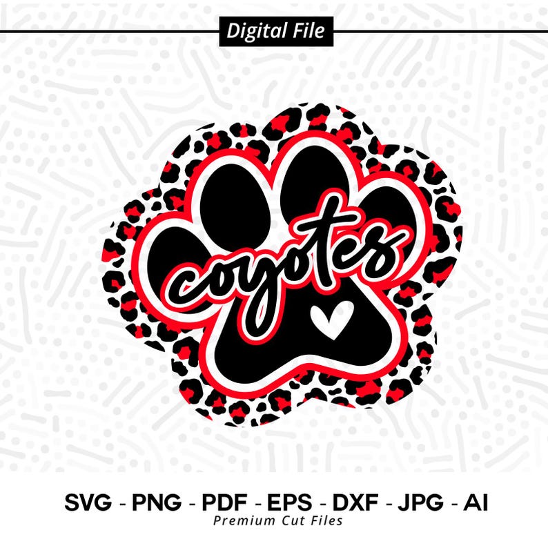 1231 Coyotes Paw Svg Png Coyotes Svg Coyote Svg Leopard Coyotes Paw Leopard Paw Svg Coyotes Coyote Pride Svg Coyotes Cheer svg