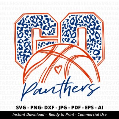 1231 Go Panthers Basketball SVG Panthers svg Go Leopard Panthers svg Panthers Mascot svg Panthers Mom svg Panthers Cheer svg School Mascot Cricut