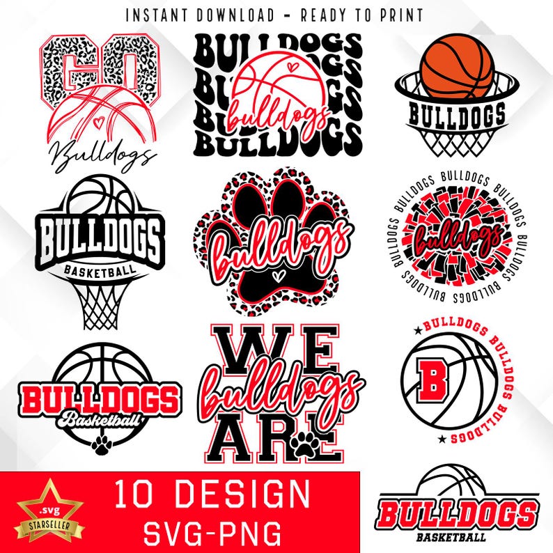 1238 Bulldogs Bundle SVG PNG Bulldogs Basketball Bundle svg Bundle svg Basketball Bundle Sports Team Svg Digital Cut File Instant Download