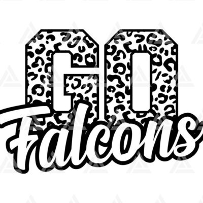 1255 Go Falcons Leopard Svg Go Falcons Football Svg Run Falcons Svg Cheer Mom T Shirt Go Team Cut File Cricut Png Pdf Eps Vector Stencil