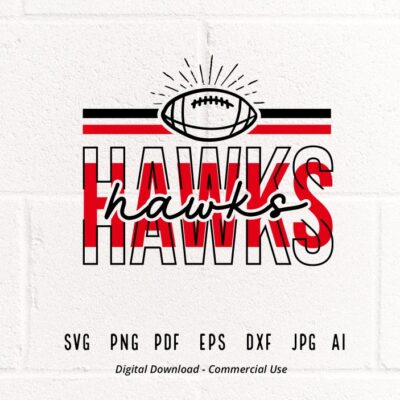 1256 Hawk Football svg Hawk Hawks Football svg png Sublimation Football Clipart Cricut svg SVG for Shirts SVG for Cricut Shirt Design