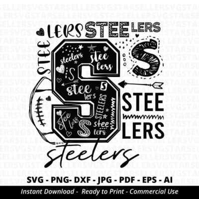 1269 Steelers SVG Steelers Mascot svg Steelers Football svg Steelers Typography svg Steelers Shirt svg Steelers Cheer svg School Spirit Cricut