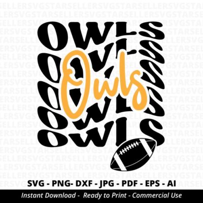 1271 Owls SVG Owls Stacked svg Owls Mom svg Team Mascot School Team svg School Spirit svg American Football Sport Mama svg Cricut svg Silhouette