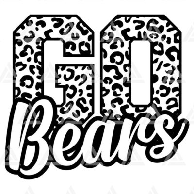 1272 Go Bears Leopard Svg Go Bears Football Svg Run Bears Svg Cheer Mom T Shirt Go Team Svg Cut File Cricut Png Pdf Eps Vector Stencil