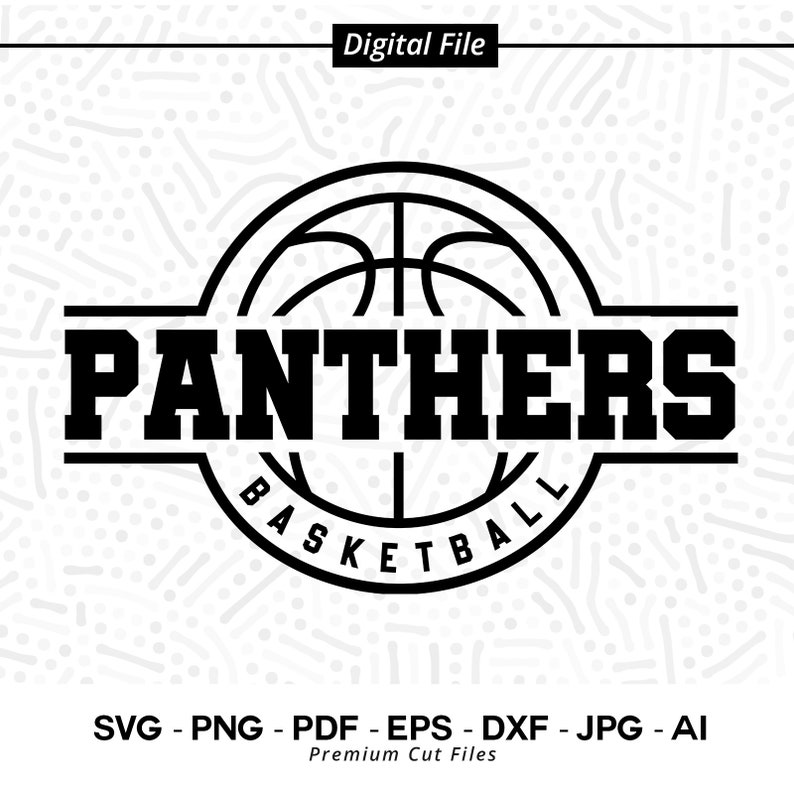 1275 Basketball SVG PNG Panther Basketball Panther Panthers Basketball svg Cheer svg Sublimation Digital Download Basketball Clipart