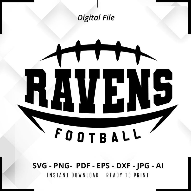 128 Ravens Football SVG PNG Ravens svg Ravens Mascot svg Ravens Shirt svg Ravens Cheer svg School Spirit svg Ravens Pride svg Cut File