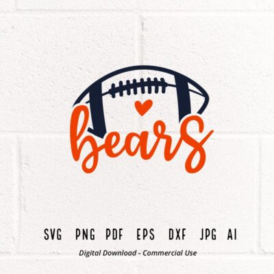 1284 Bears SVG Bears Mascot svg Bears Heart svg Bears School Team svg Bears Cheer svg Bears Vibes svg School Spirit svg Cricut svg Bears png