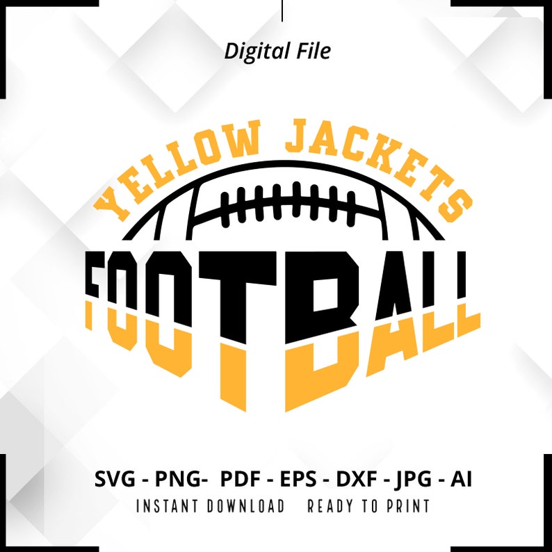 1285 Yellow Jackets Football SVG PNG Yellow Jackets svg Football svg Yellow Jackets Shirt svg Yellow Jackets Cheer svg Football Shirt svg