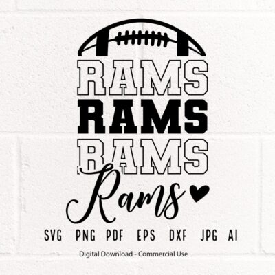 1291 Stacked Rams SVG PNG Rams Mascot svg Rams svg Rams School Team svg Rams Cheer svg Rams Vibes svg Rams Shirt svg School Spirit svg