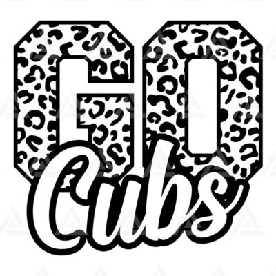 1293 Go Cubs Leopard Svg Go Cubs Football Svg Run Cubs Svg Cheer Mom T Shirt Go Team Svg Cut File Cricut Png Pdf Eps Vector Stencil